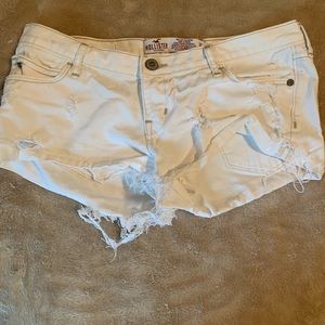 Hollister White Jean Shorts Size 5